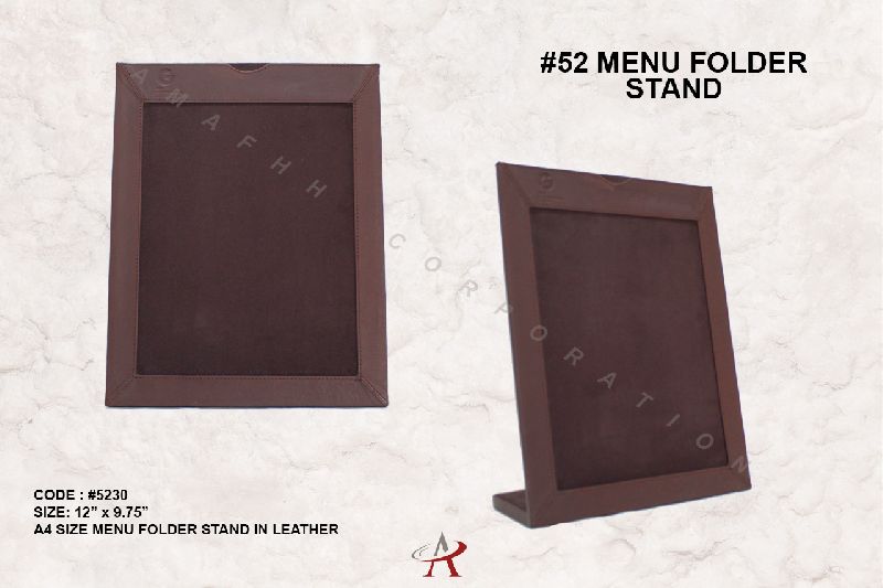 Leather Menu Stand