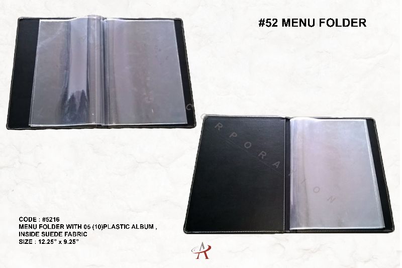 Plastic Album Menu Folder