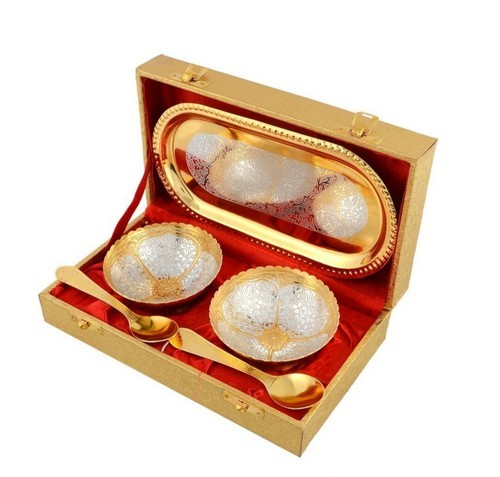 Gold and Silver Plated Bowl Set