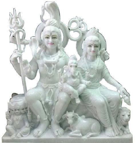 Marble Shiv Parivar Statue