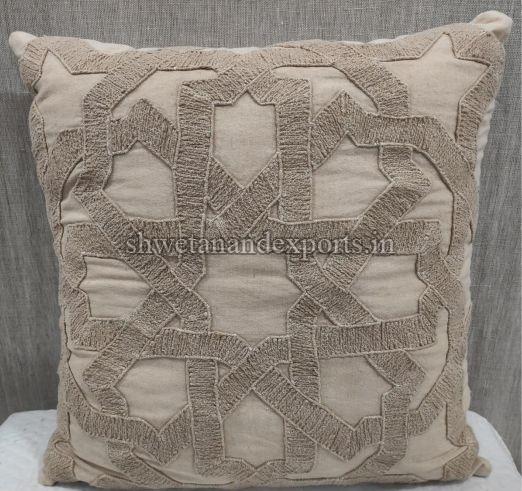 100% Cotton Brown Cushion Cover