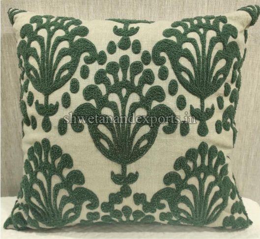Linen Green Cushion Cover