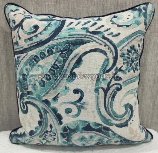 Oatmeal Blue Cushion Cover