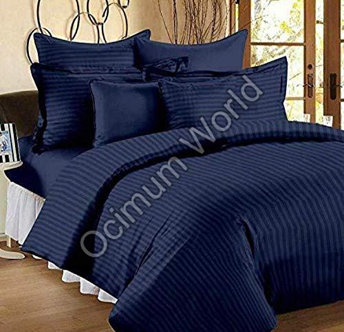 Cotton Satin Striped Double Bedsheet