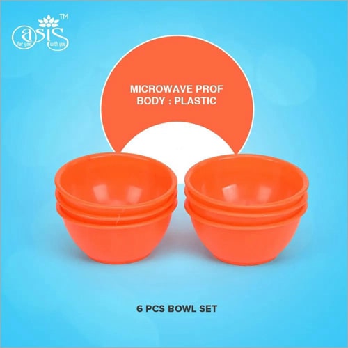 Orange Microwave Proof Plastic Bowl
