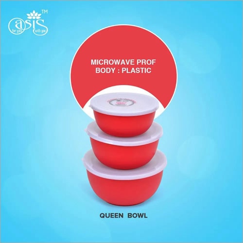 Red Microwave Proof Plastic Bowl