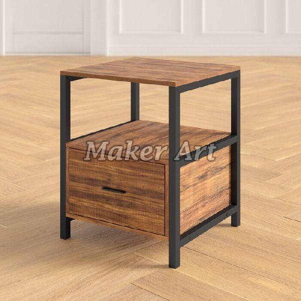 Block End Table with Storage