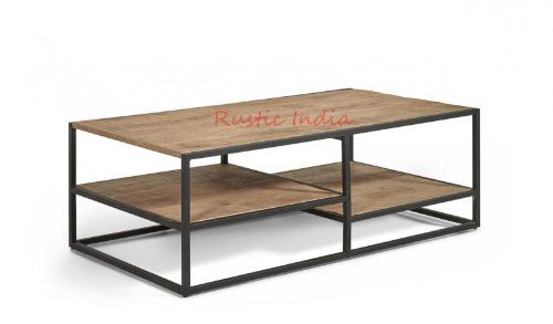 Designer Iron & Wooden Coffee Table