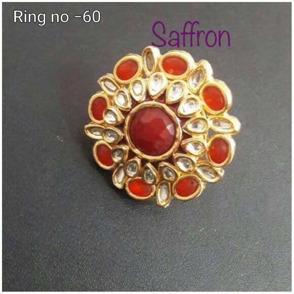 Diya Red Kundan Ring SK 069