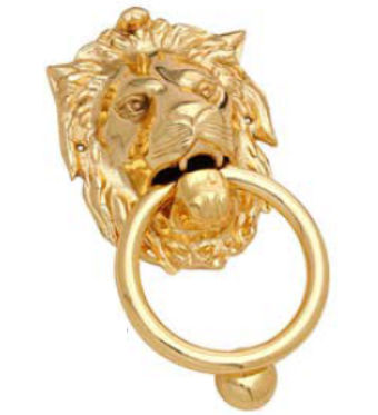 Brass Real Lion Door Knocker