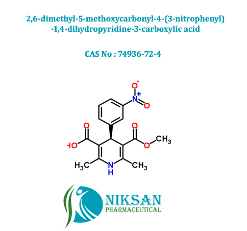 2,6-Dimethyl-5-Methoxycarbonyl-4-(3-Nitrophenyl)-1,4-Dihydropyridine-3-Carboxylic Acid