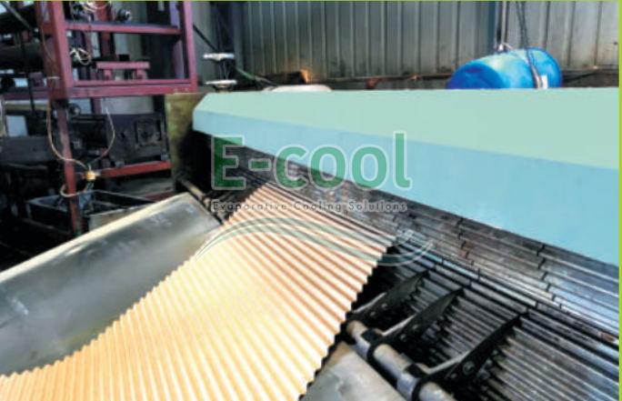 Evaporative Cooling Pad Making Corrugation Machine