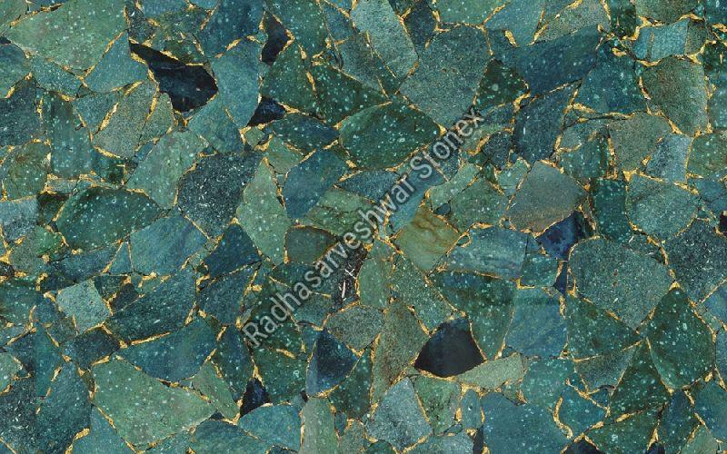 Green Jasper Semi Precious Stone Slab