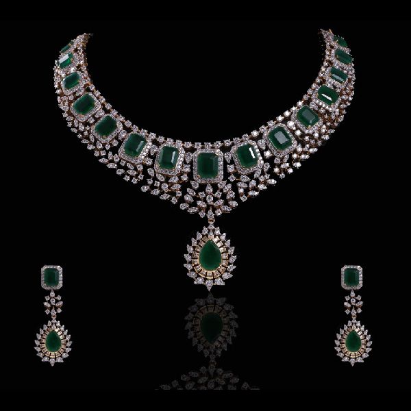 Diamond Choker Necklace Set