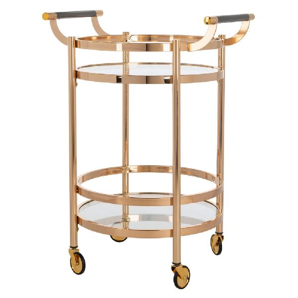2 Tier Round Bar Cart