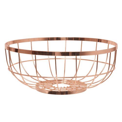 Copper Plated Fruit Basket