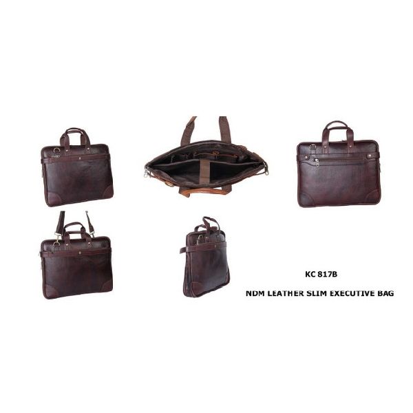 NDM Leather Slim Executive Bags