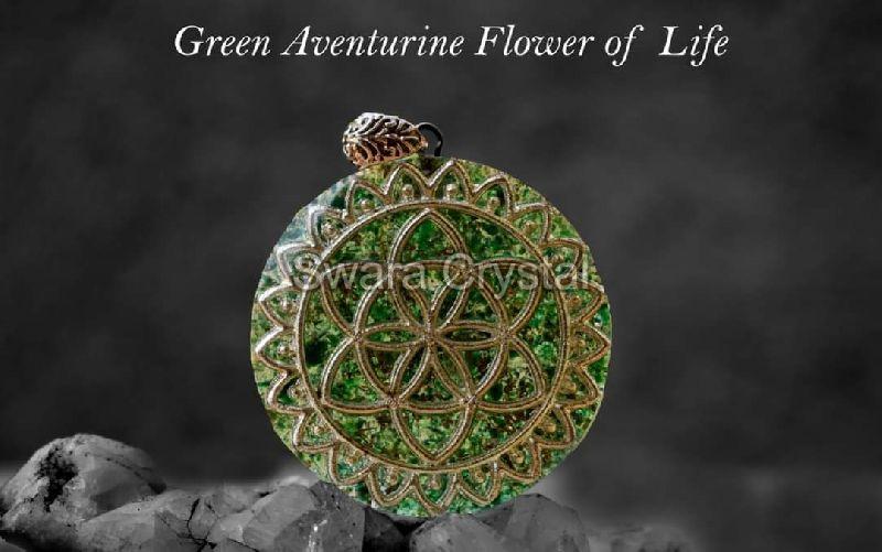 Green Aventurine Flower Pendant