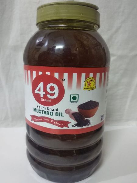 2 Litre 49 Brand Kachi Ghani Mustard Oil