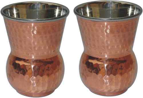 Steel Copper Mughlai Matka Glass