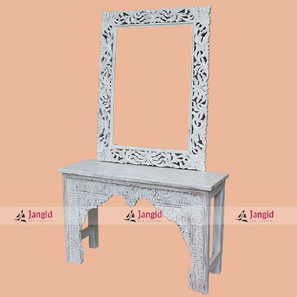Shabby Chic White Washed Dressing Table Design