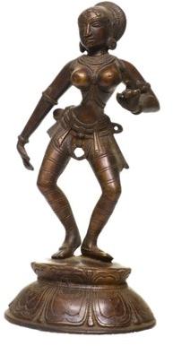 10 X 5 inch Bronze Parvati Statue