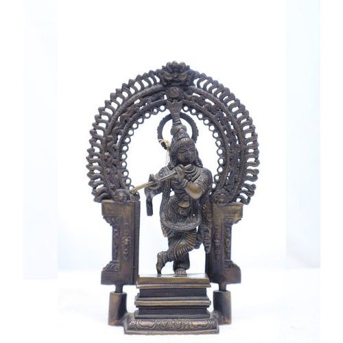Bronze Hindu God Krishna Statue