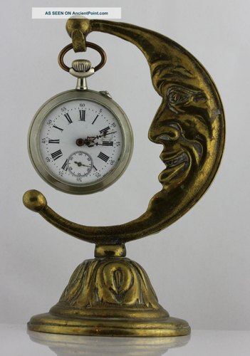 Brass Moon Stand Clock