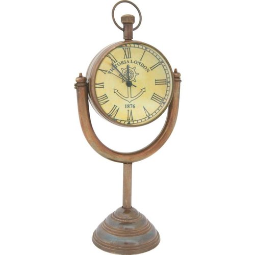 Brass Moon Stand Table Clock