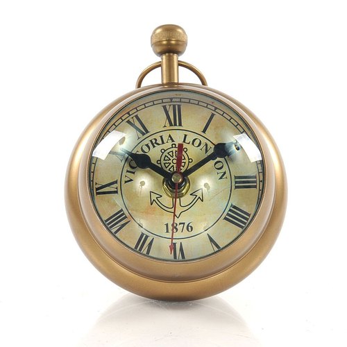 Brass Paperweight Table Watch