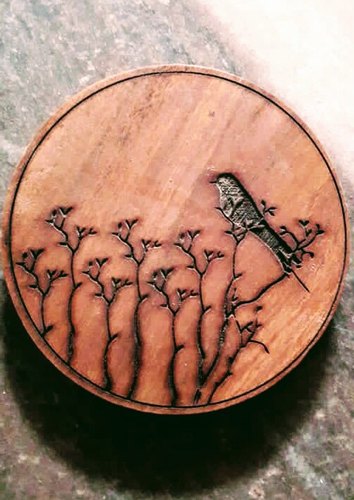 Laser Engraved Wooden Tea Coaster