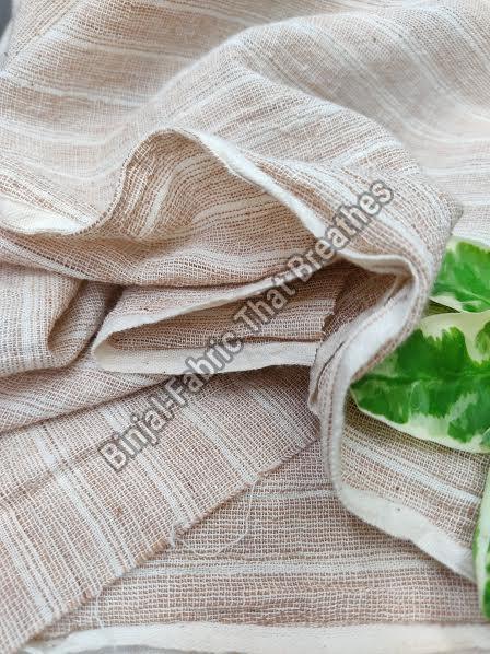 Stripe Handwoven Handspun Organic Kala Cotton Fabric Exporter Supplier In Mumbai India
