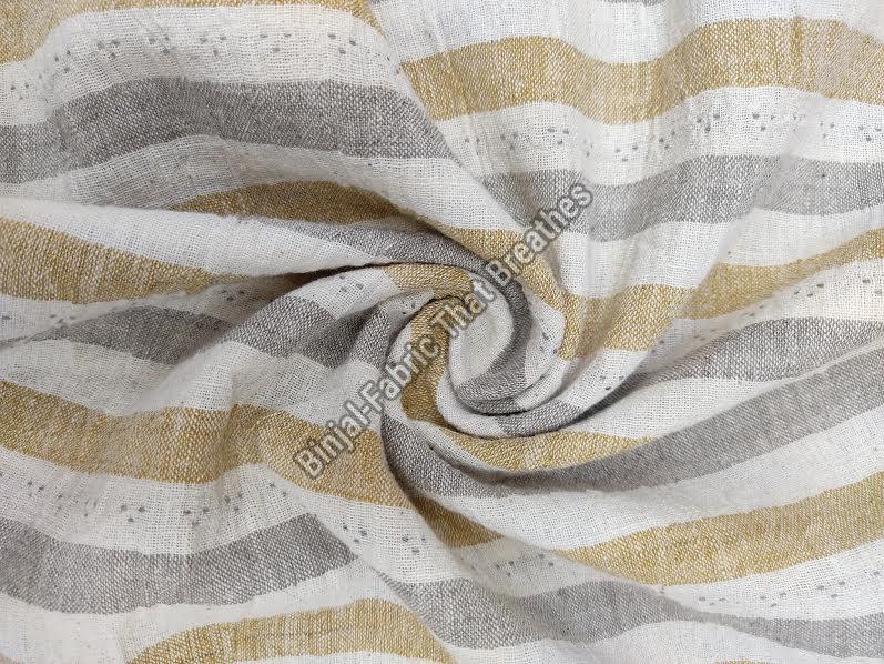 Stripe Handwoven Handspun Organic Kala Cotton Fabric Exporter Supplier In Mumbai India