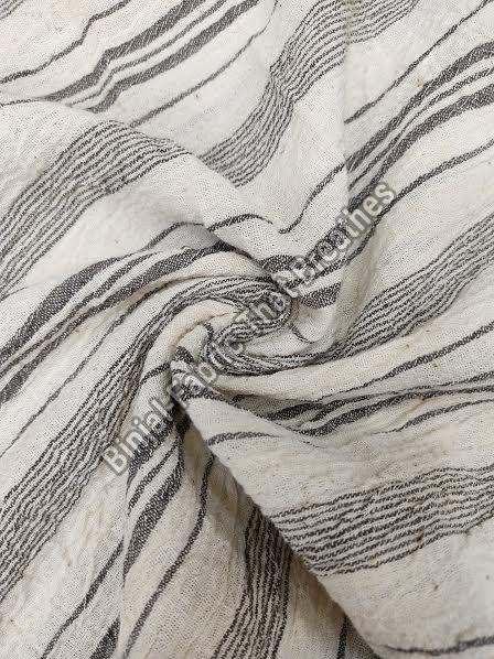 Stripe Handwoven Handspun Organic Kala Cotton Fabric Exporter Supplier In Mumbai India