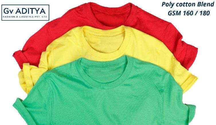 Poly Cotton Round Neck T-Shirts