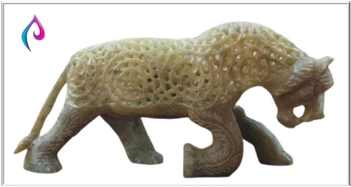 Carved Leopard Statue