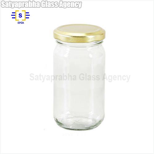 200 gm Glass Round Lug Jars