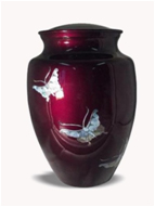 Mother Of Pearl Butterfly Cremation Urn