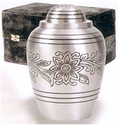 Pewter Bouquet Brass Cremation Urn