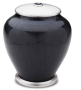 Tall Simplicity Midnight Pearl Cremation Urn