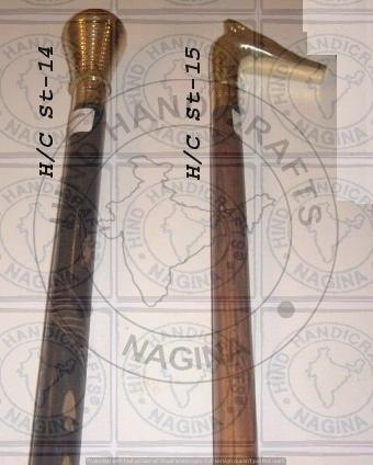 HHC124 Wood Brass Walking Stick