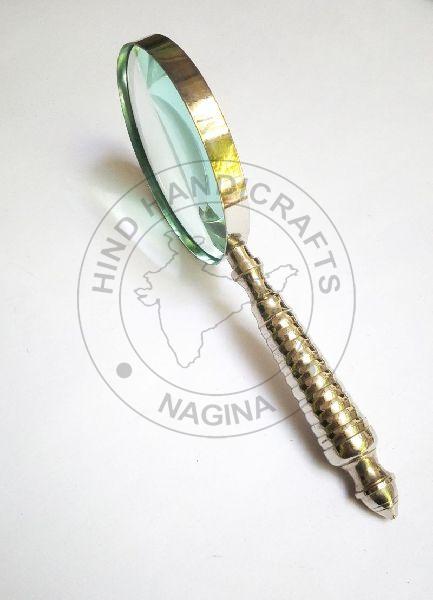 HHC15 Antique Wood Brass Magnifier