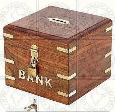 HHC229 Wooden Money Bank