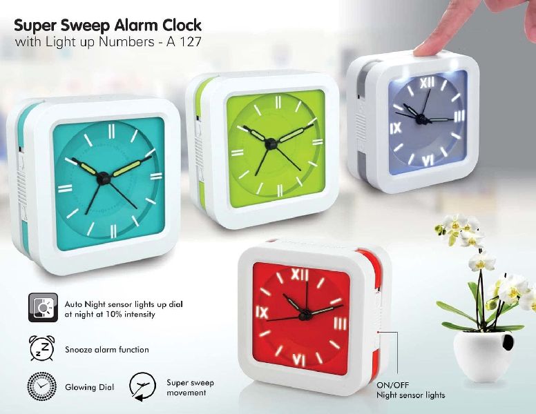 A127 – Super Sweep Alarm Clock With Light Up Numbers