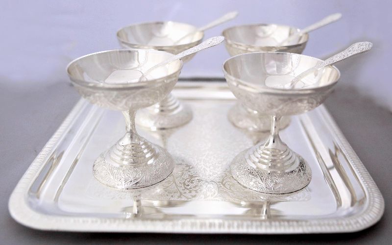 Silver Plated Ice Cream Set