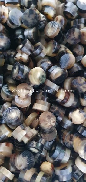 Cow Horn Color Button Blanks