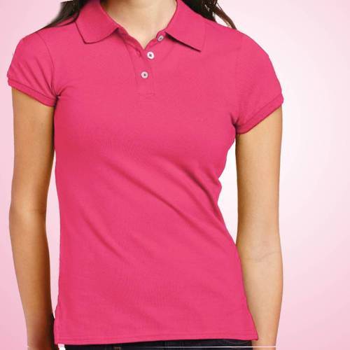 Women Polyester Cotton Polo T-shirt