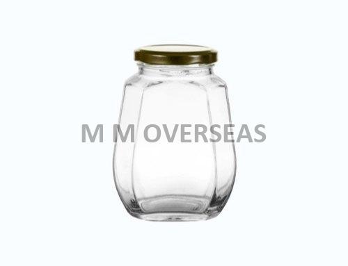 Glass Octagon Jar