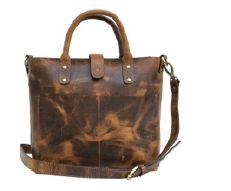 Ladies Hunter Brown Leather Handbag