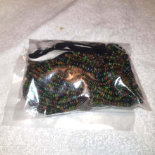 Natural Black Ethiopian Rondelle Beads
